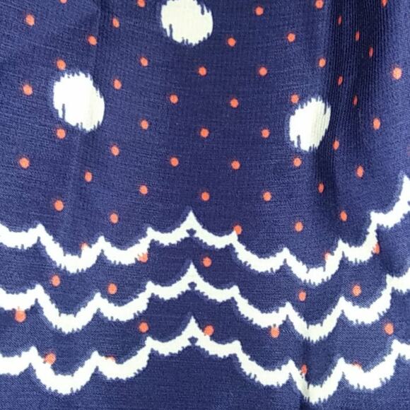 Navy Polka Dot Skort Oversized Pockets Elastic Waistband by Aryn K Size XS - Picture 2 of 15